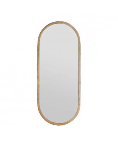Miroir ovale en manguier
