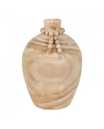 Vase en bois naturel